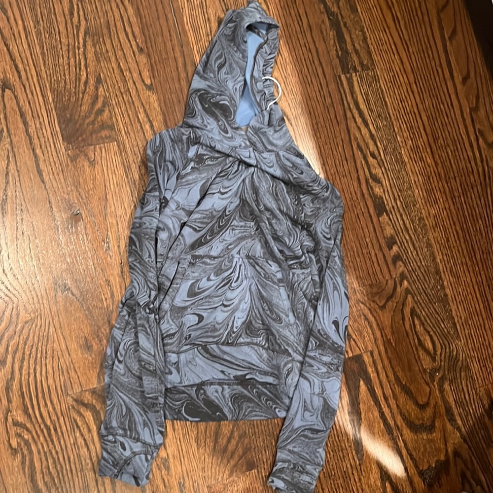 Mint condition, brand new blue and gray hoodie size 8 from Athleta